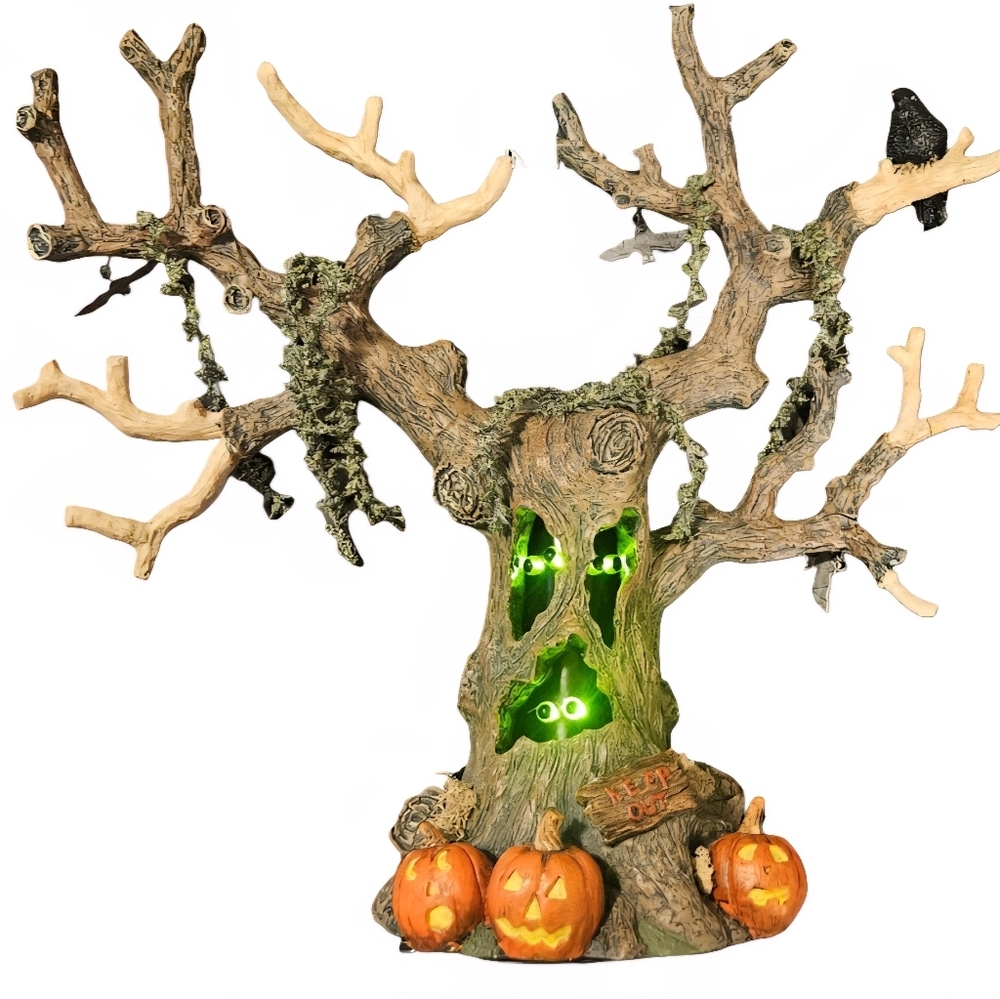 Vintage Halloween Department 56 Haunted Tree Spooky Lights Sounds Shakes 15 Inch